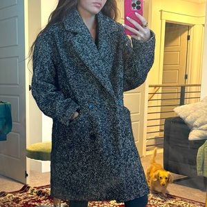Abercrombie & Fitch Wool Dad Coat double breasted